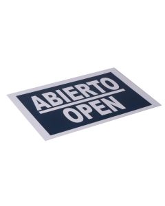Rótulo Abierto Azul