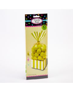 Bolsa Plástica Caramelos 10und Estampado Puntos 27x9cm Surtido