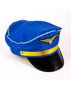 Gorra Tela Piloto 23cm Azul