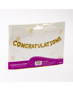 Globo Metálico 16pulg Congratulations Dorado