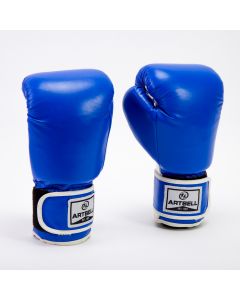 Guante Boxeo Artbell Velcro Liso 12oz Azul