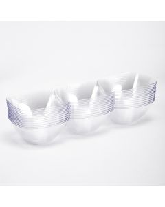 Bowl Plástico Postre 3 Divisiones 22x6.5x3.1cm 12und