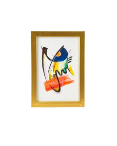 Portarretrato Marco Plástico 4x6pulg Dorado
