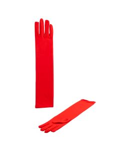 Guante Tela Liso Largo Rojo