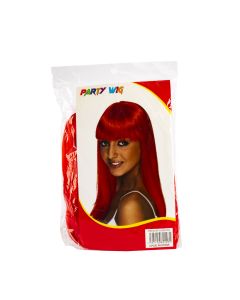 Peluca Artificial Lisa Larga Rojo