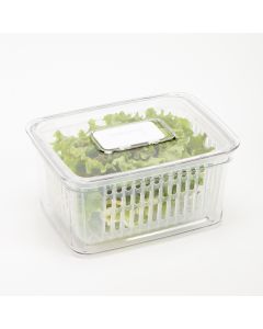Organizador Plástico Para Refrigerador Con Tapa 21x15.3x10.5cm