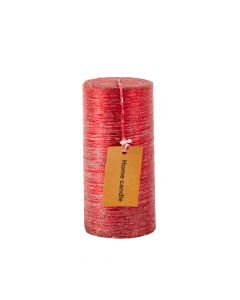 Candela Con Relieve Rayas 7x15cm Rojo