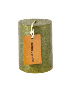 Candela Con Relieve Rayas 7x10cm Verde