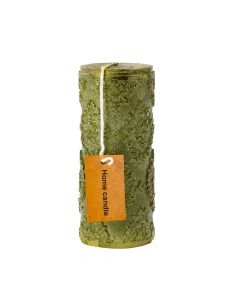 Candela Redonda Con Relieve 7x16.5cm Verde