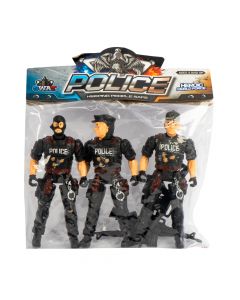 Figura Policía 3pzas +3a