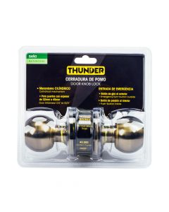 Cerradura Metálica Pomo Para Baño Bronce Antiguo