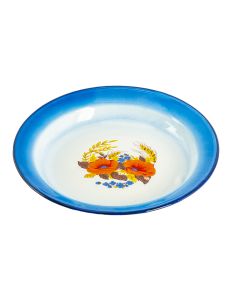 Plato Loza Hondo Estampado Flores