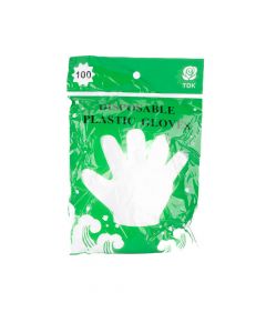 Guante Plástico Liso 100und Transparente
