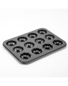 Molde Metálico Para Cupcake Liso Y Relieve 35x26cm