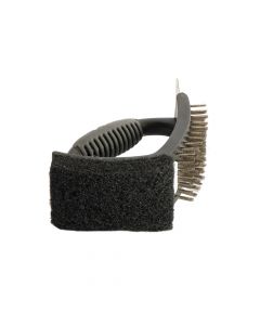 Cepillo Plástico Para Parrilla 3en1 15x4x6cm Negro