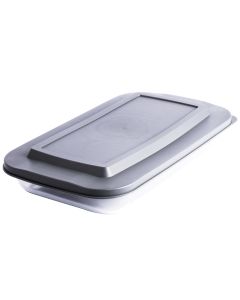 Refractario Vidrio Rectangular Con Tapa Plástica 2200ml