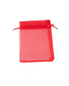 Bolsa Organza 10x14cm 5und Rojo