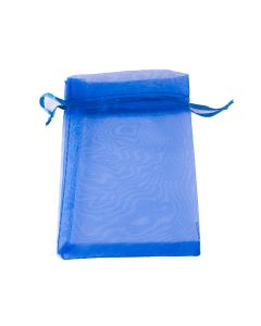 Bolsa Organza 10x14cm 5und Azul