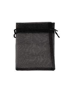 Bolsa Organza 10x14cm 5und Negro