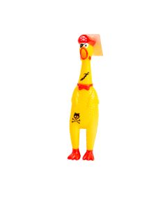 Pollo Plástico Pirata Squeeze 32cm Amarillo Y Rojo