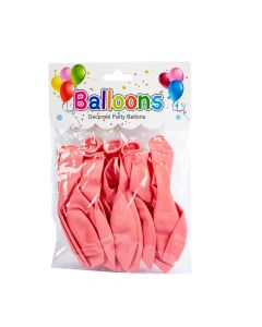 Globo Latex 10pzas Rosado