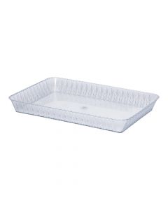 Bandeja Plástica Rectangular Transparente