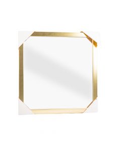 Espejo Cuadrado Liso 40x40cm Dorado