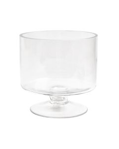 Base Vidrio Redonda Lisa 15x15cm Transparente