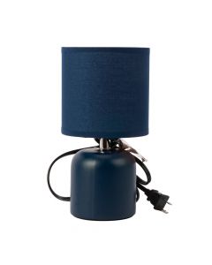 Lámpara Cerámica Para Mesa Noche Lisa Azul