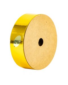 Cinta Plástica Lisa 30mm 50yd Dorado Brillante