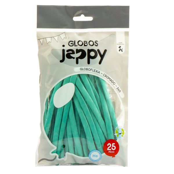 Globo Látex Liso Cromado 260pulg Verde