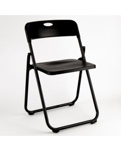 Silla Plástica Plegable Lisa 46.5x49x73.5cm Negra