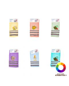 Toalla Cocina Bordado Cuadros