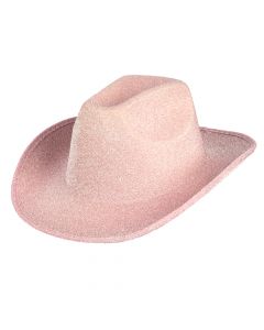 Sombrero Vaquero Con Detalle Brillo Rosado