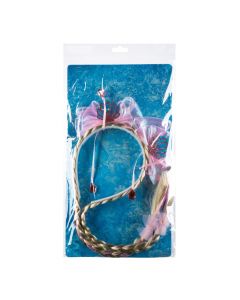 Diadema Rosada Con Lazo Escarchado