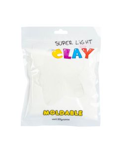 Foamy Moldeable Super Light Clay Liso 50g Blanco
