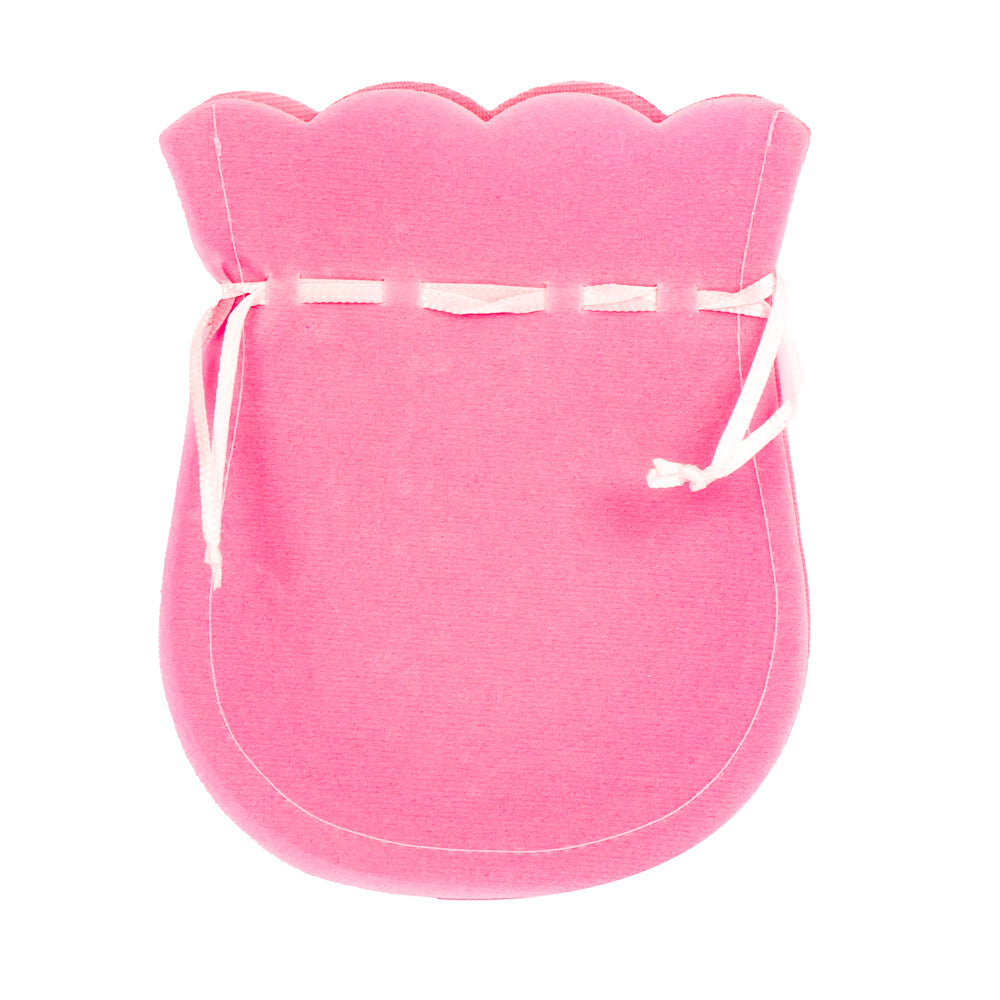 Bolsa Tela Afelpada Lisa Ajustable 5pzas Rosado