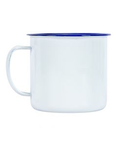 Jarra Metálica 700ml Blanco Con Azul