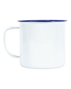 Jarra Metálica 1150ml Blanco Con Azul