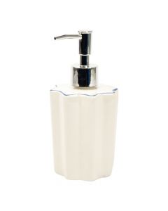 Dispensador Porcelana Blanco Plateado