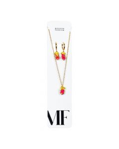 Conjunto Collar Y Pendientes Acero