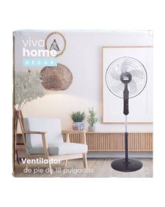 Ventilador Pie 3 Velocidades Negro