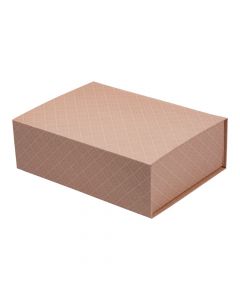 Caja Plegable Diseño Rombos Rosado