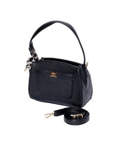 Bolso Casual Con Broche Negro