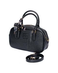Bolso Casual Con Relieve Negro