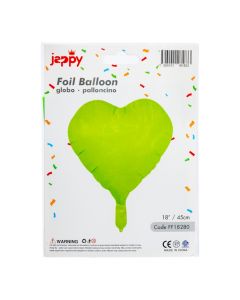 Globo Corazón Verde Neón