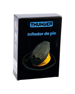 Inflador Pie Plástico Amarillo
