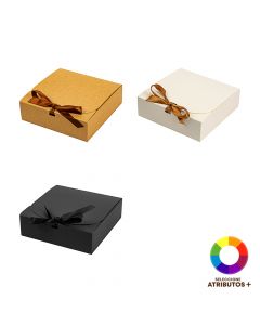 Caja Cartón Con Lazo Compacta
