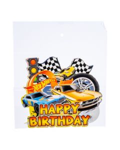 Topper Hot Wheels Cumpleaños