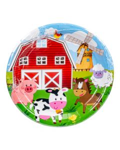 Plato Estampado Granja 7pulg Multicolor
